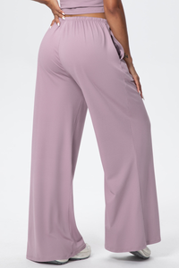 Women’s Athletic Drawstring Loose-Fit  Wide-Leg Pants