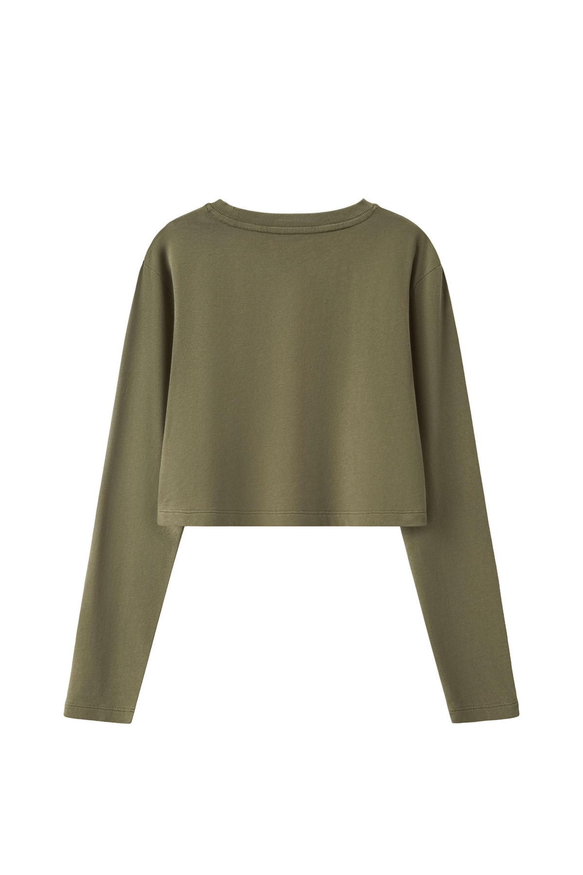 Women's 100% Cotton Washed Cropped Patchwork Cut Sweatshirt