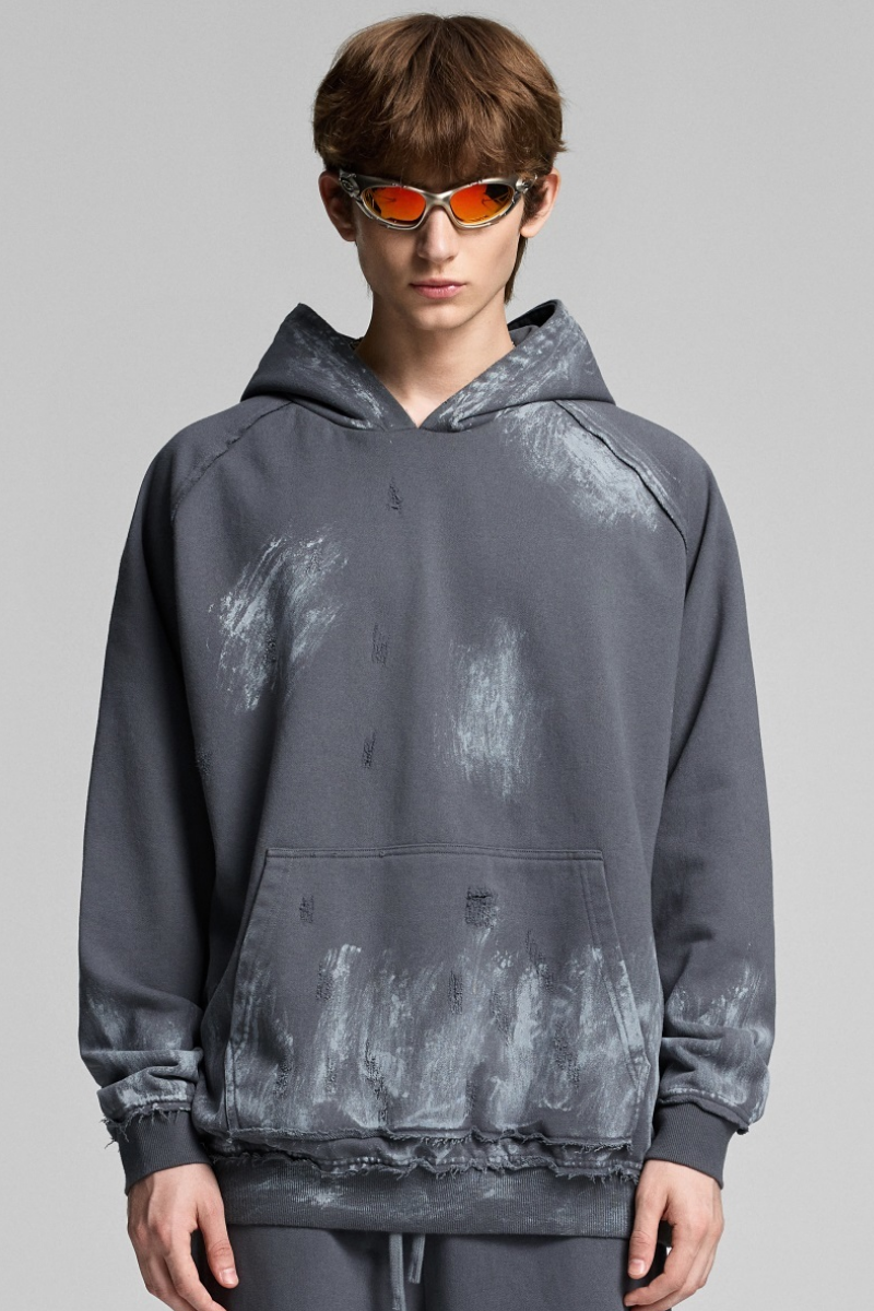 Men's  Fall 420G Heavyweight Oversized Vintage Washed Hoodie