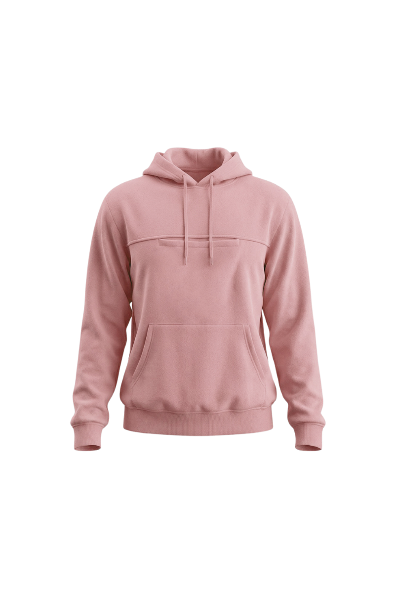 Women's Fall Solid Hoodie With Pet Pocket And Finger Cuffs