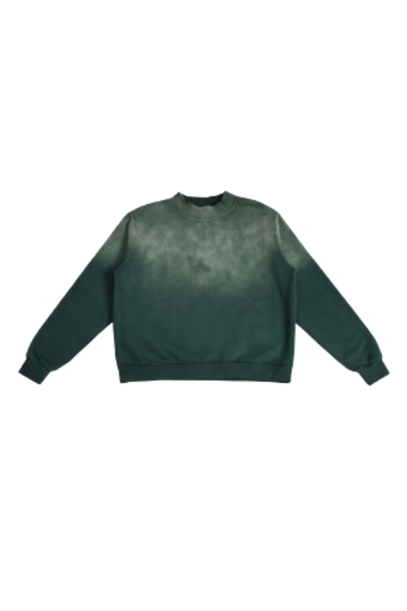 Women's Fall Fleece Vintage Gradient Mock Neck Sweatshirt