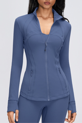 Women's Fall Stand Collar Slim Fit Breathable Sports Jacket