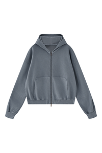 Women's Fall 100% Cotton 360G Boxy Two‑Way Zip Jacket