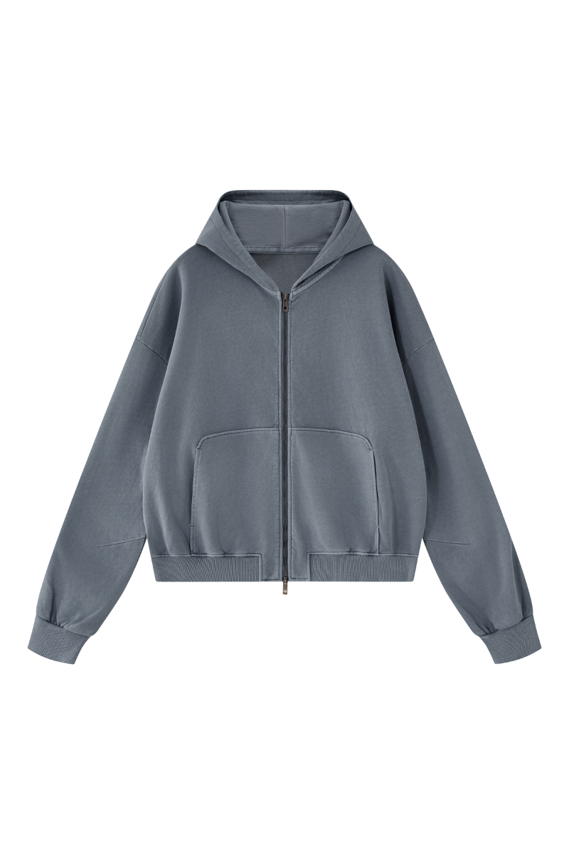 Women's Fall 100% Cotton 360G Boxy Two‑Way Zip Jacket