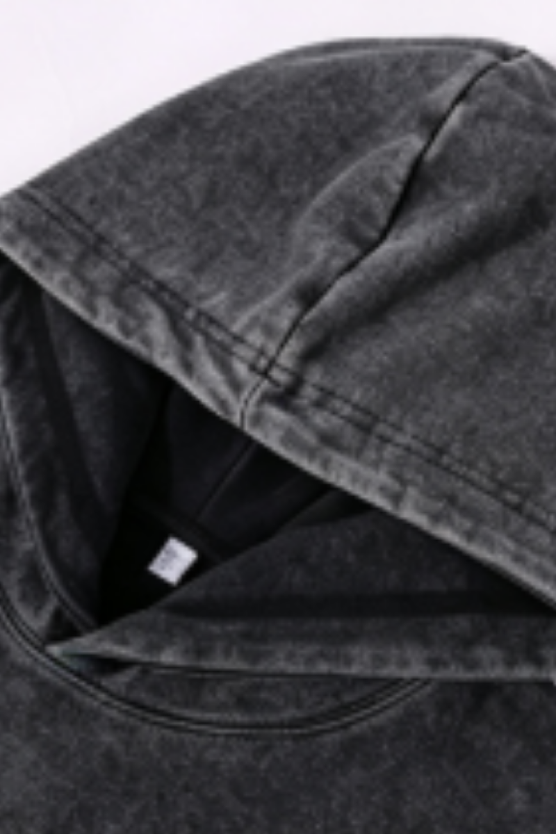Unisex Fall 400G Heavyweight Washed Vintage Oversized Hoodie