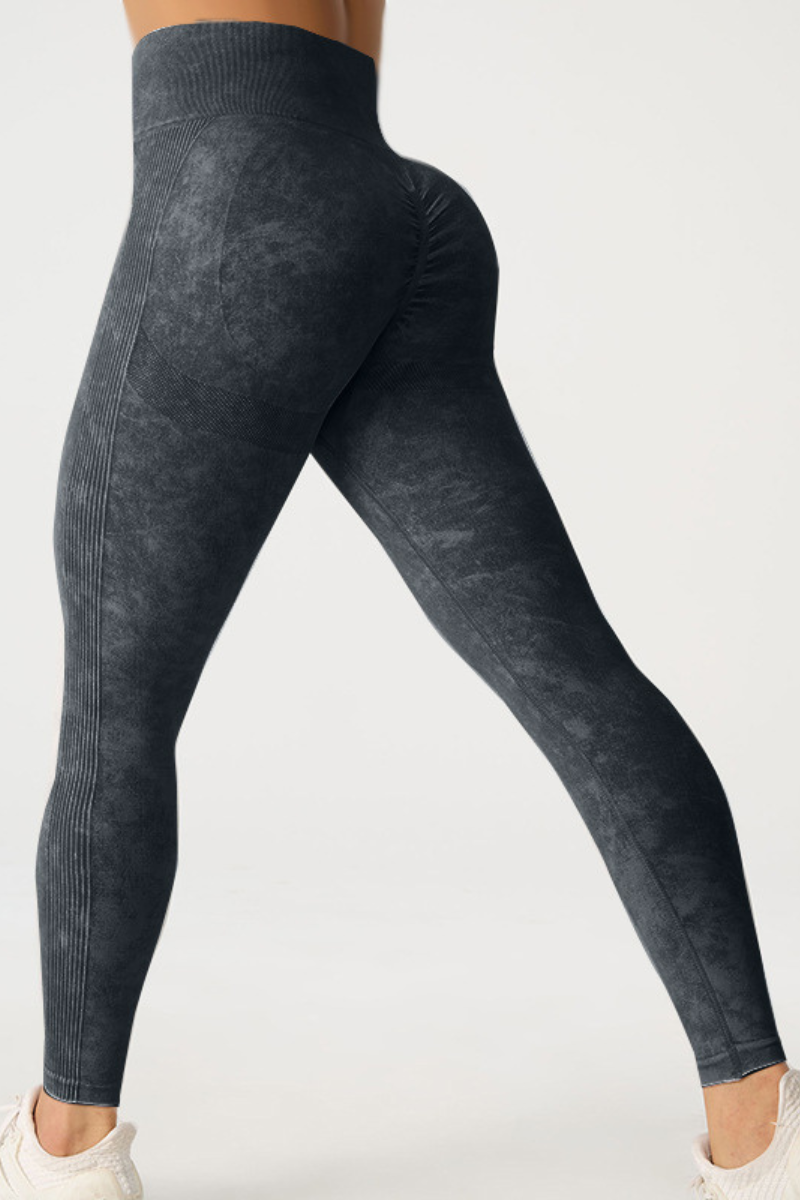 Women's Seamless Pleated Slim Yoga Leggings