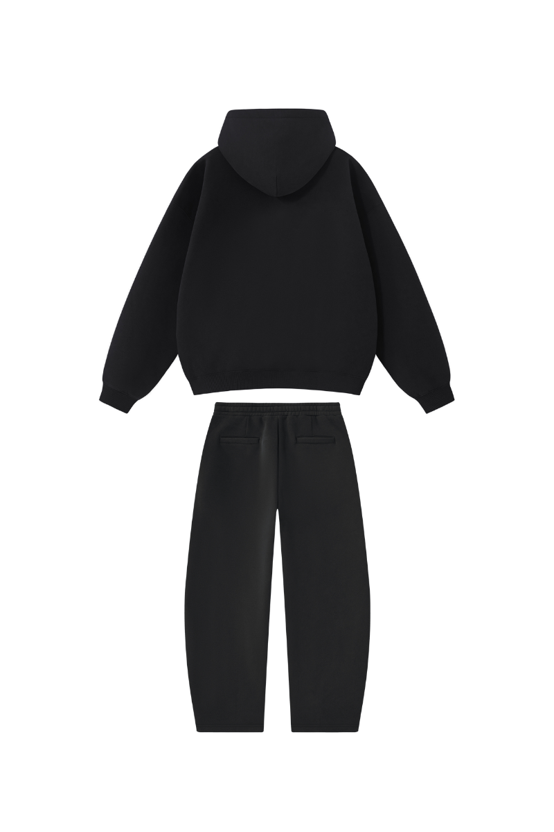 Unisex Fall Fleece Hoodie & Wide Leg Sweatpants Casual Set