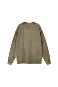 Unisex 100% Cotton Fall Vintage Washed Oversized Pullover