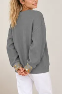 Women's Fall Halloween Cute Pumpkin Glitter Print Pullover