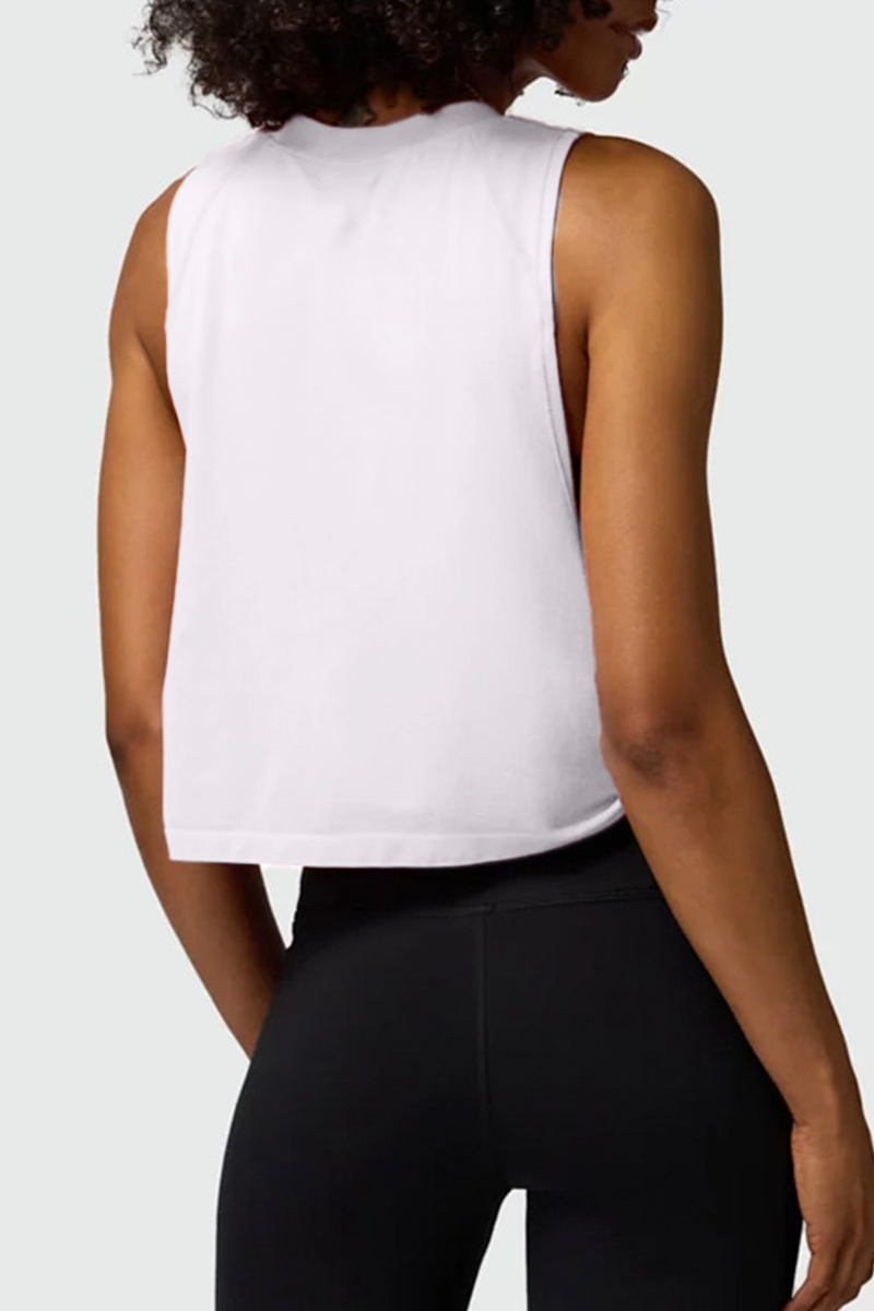 Women's Lightweight Crew Neck High Side Slit Loose Tank Top
