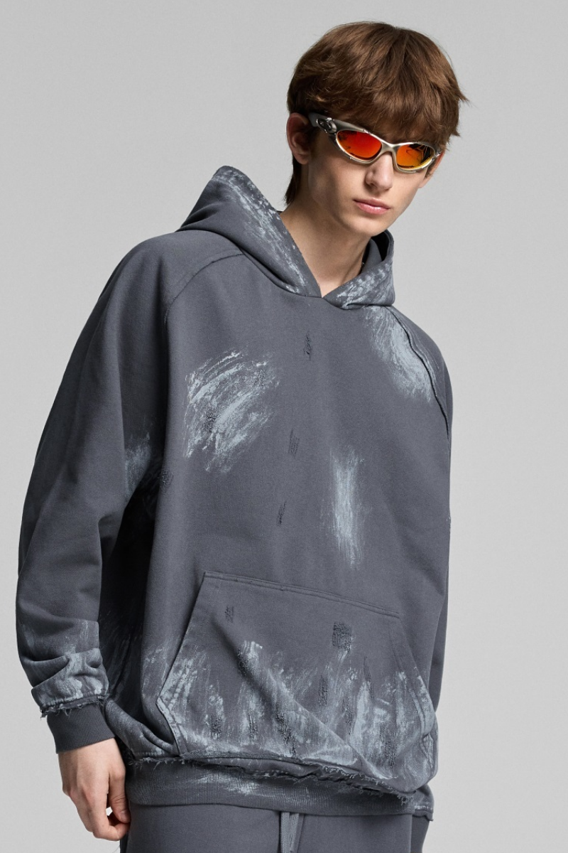 Men's  Fall 420G Heavyweight Oversized Vintage Washed Hoodie