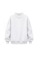 Women's Fall Solid Side-Slit Neckline Mock Neck Sweatshirt
