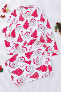 Women's Christmas Tree Printed Christmas Pajama Set