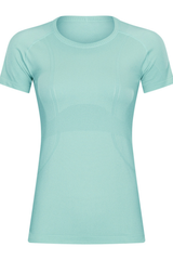 Women Seamless Round Neck Short Sleeve Sport T-Shirt