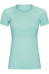 Women Seamless Round Neck Short Sleeve Sport T-Shirt
