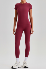 Women's Bare Feel  High Stretch T-shirt & Yoga Leggings Set