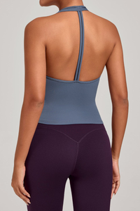 Women's V-neck Quick-Dry Fitting Sports Tank Top