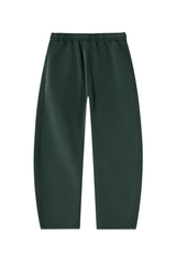 Unisex Fall Fleece Elastic Waist Curved Wide Leg Sweatpants