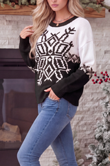 Women's Fall/Winter Christmas Big Snowflake Knit Sweater
