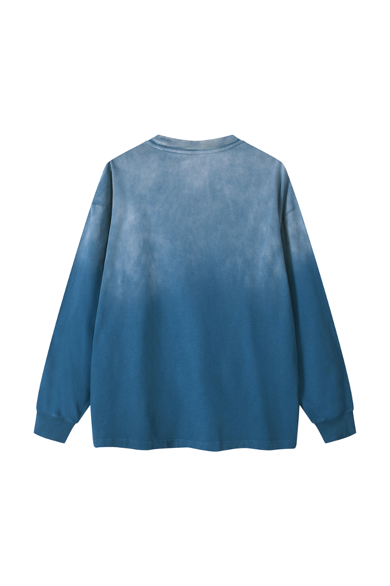 Unisex Fall 100% Cotton Washed  Loose Drop Shoulder Pullover