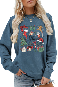 Women's Fall Merry Christmas Graphic Pullover