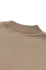 Unisex Fall Streetwear Boxy Mockneck Sweatshirt