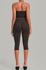 Women’s Halter Tank & Capri Leggings 2-Piece Yoga Set