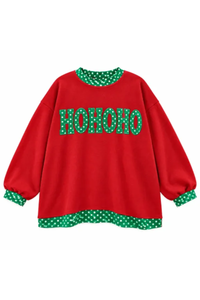 Women's Fall Letter Appliqué Embroidery Mockneck Sweatshirt