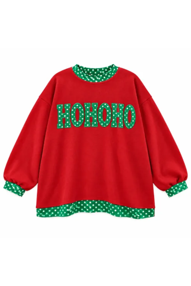 Women's Fall Letter Appliqué Embroidery Mockneck Sweatshirt