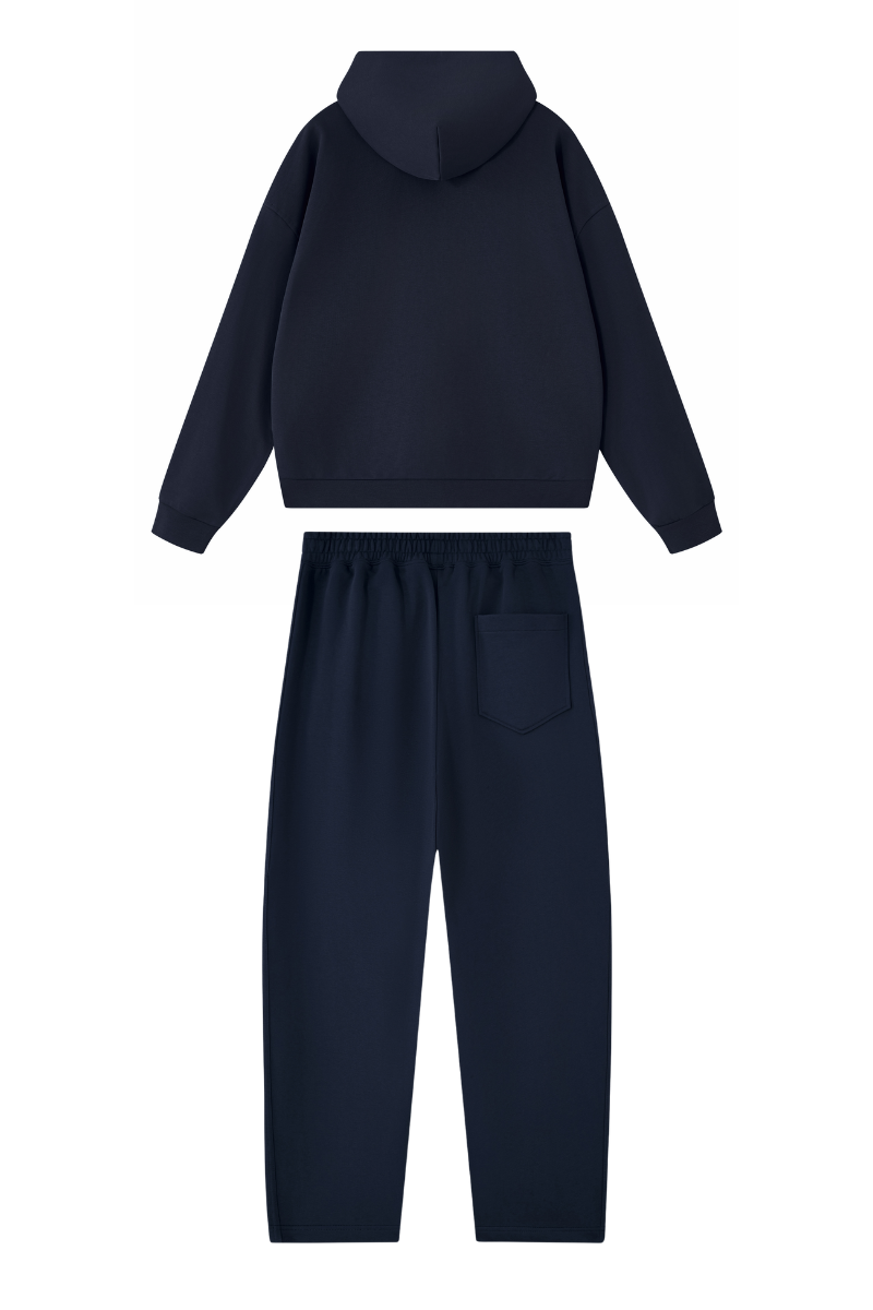 Unisex Fall Set:Heavyweight Hoodie And Curved Sweatpants