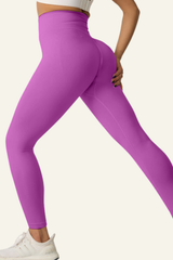 Women's High-waist Pleated Buttocks Lift Yoga Leggings