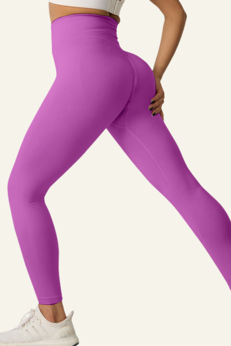Women's High-waist Pleated Buttocks Lift Yoga Leggings