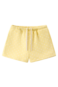 Unisex Fall Polka Dot Elastic Waist Drawstring Casual Shorts