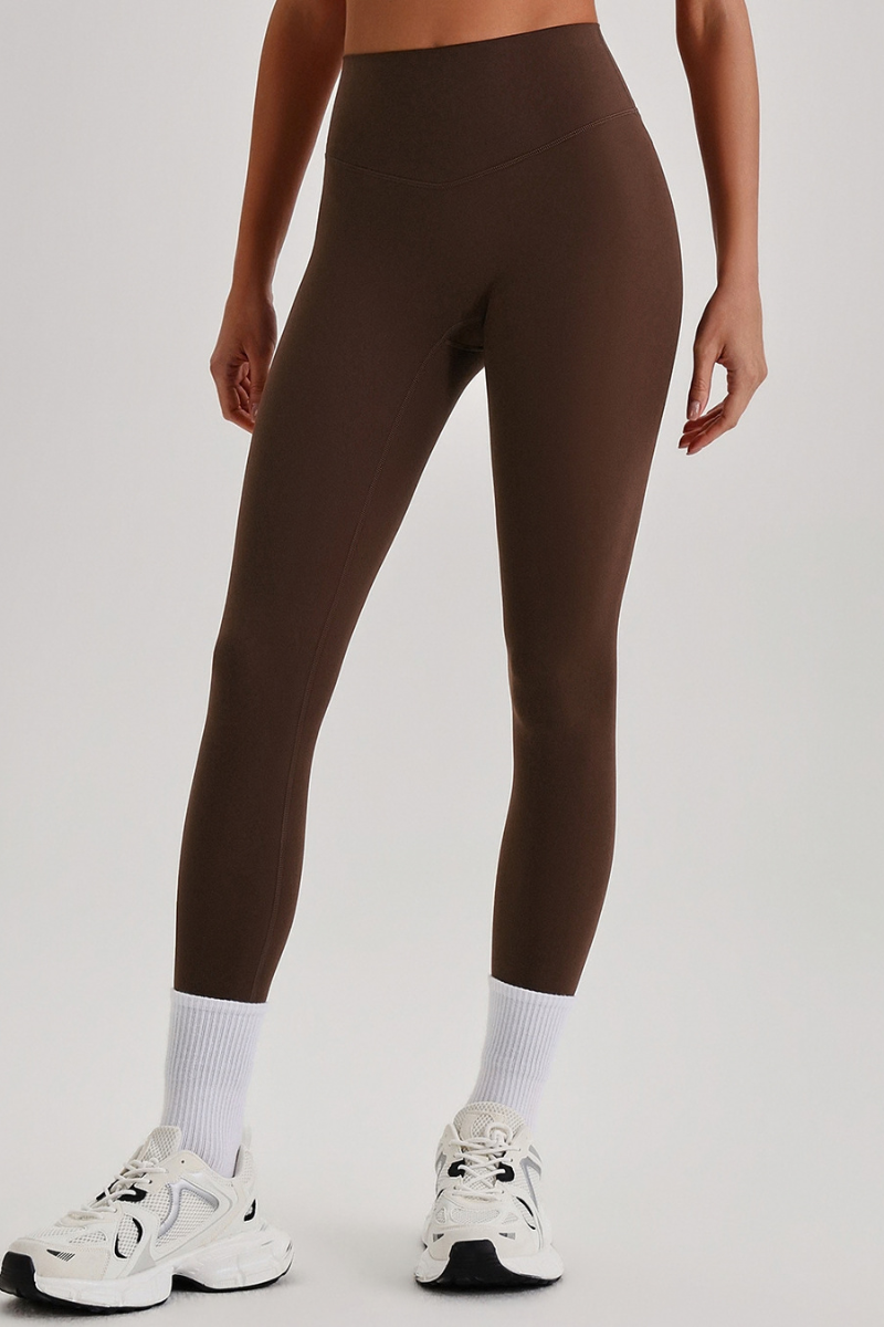 Women's Athletic High Waist No Front Seam Yoga Leggings