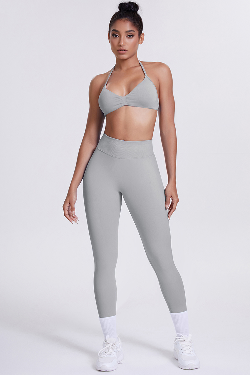 Women's Seamless Sports Bra Athletic Leggings Two-Piece Set