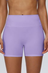 Women's No Front Seam Pleated Buttocks Lift Workout Shorts