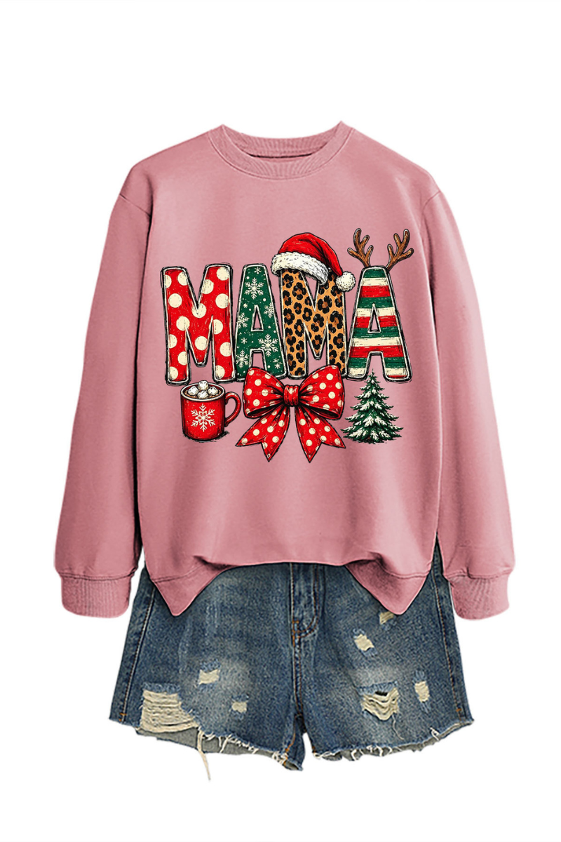 Women's Winter/Fall Christmas Santa Multi-color Pullover