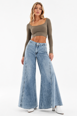 Women's High Waist Wide Leg Jeans
