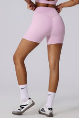 Women V-Waist High Rise Shaping Hip Lift Yoga Shorts