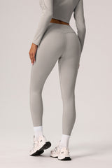 Women Solid Light Fleece Belly Controlling Sports Leggings