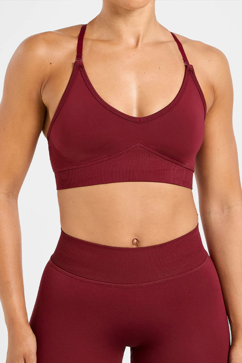 Women's Cross Back Seamless Yoga Bra