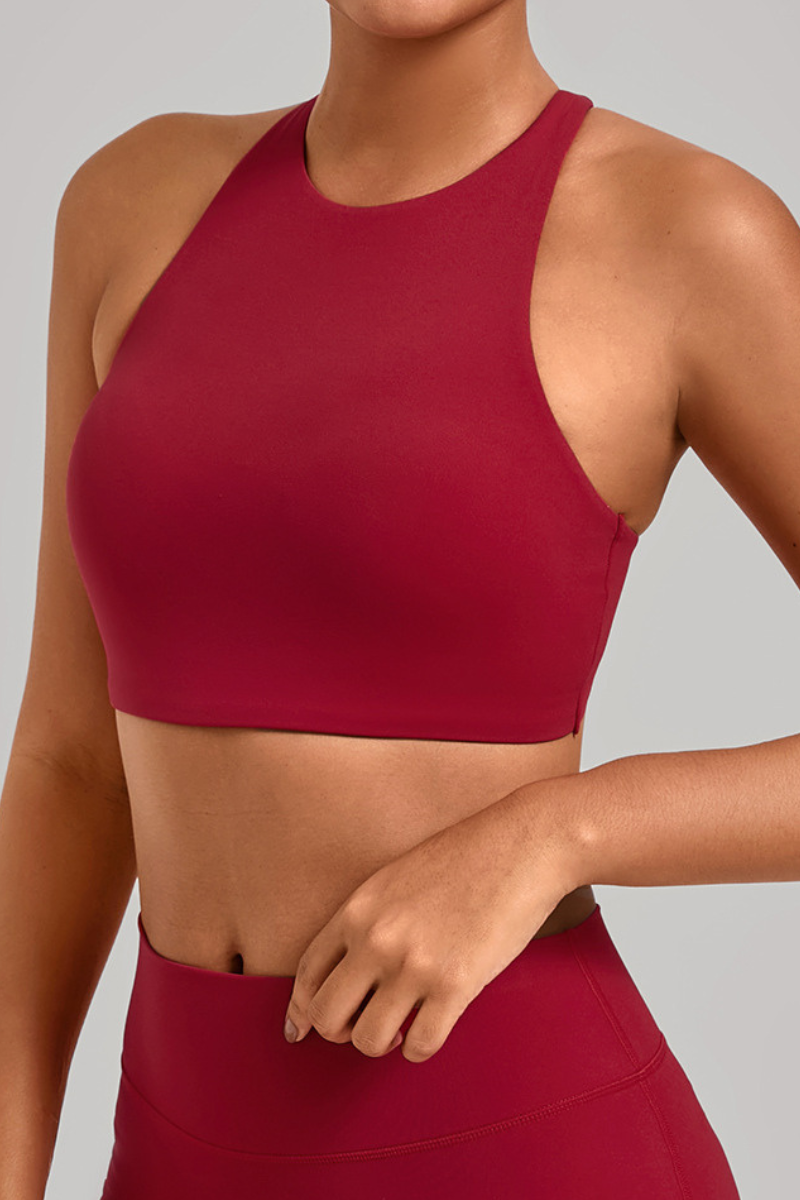 Women's Athletic Cross Back Solid Bra