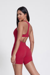 Women'S Zippered Sleeveless Fitness Dance Bodysuit