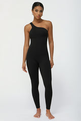 Women One-Shoulder Sports Jumpsuit