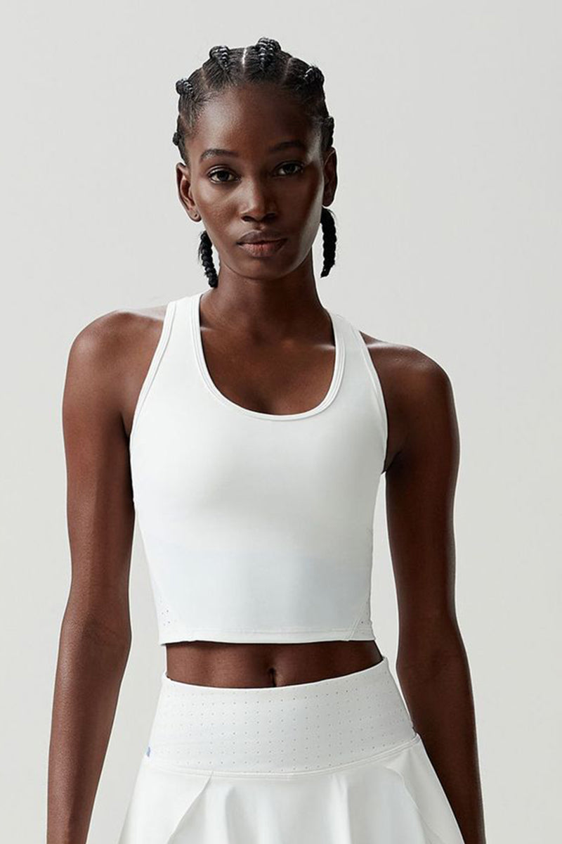 Women Breathable Tennis Vest Removable Padding Sports Top