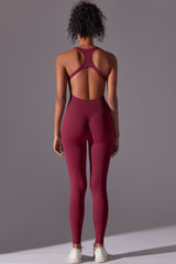 Seamless Women'S I-Back Yoga Sport Jumpsuit