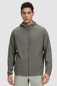 Men's Lightweight Water-Resistant Sports Hooded Jacket
