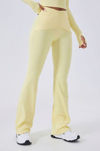 Women High-Waisted Flared Sculpting Yoga Leggings