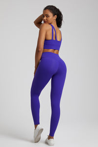 Double Strap Bra + 2-Piece Sports Leggings Set