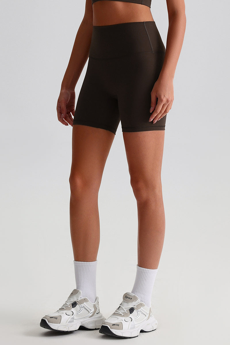 Women High Waisted Butt Lifting Seamless Naked Sensation Yoga Shorts